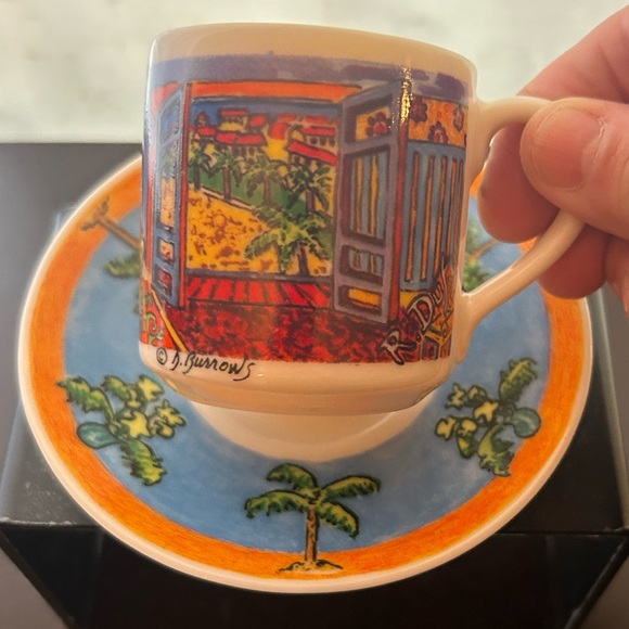 Chaleur D Burrows Espresso Demitasse Hopper Cup/Matching Saucer - Picture 7 of 12